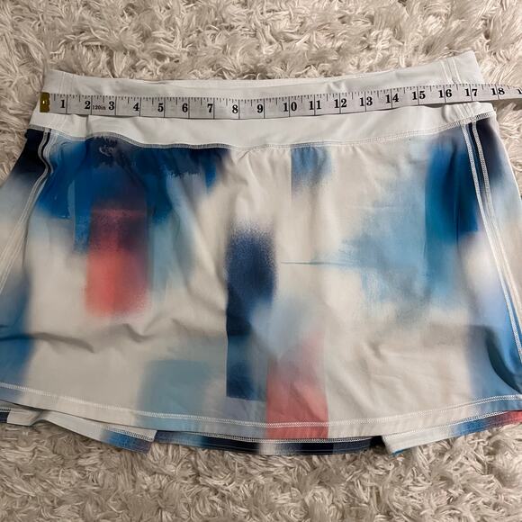 Lululemon Multicolor Baseline Wash Print Pace Rival Mid-Rise Skirt Size 12 - Picture 13 of 14
